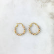 Candongas Aro 2.15gr / 2cm / 3mm Bolas Diamantadas Tres Oros *