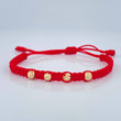 Pulsera Tejida Roja 0.5gr / Oro Amarillo 18K &
