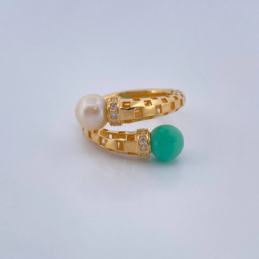 Anillo Tu y Yo 4.6gr / T5 3/4 / Oro Amarillo 18K $