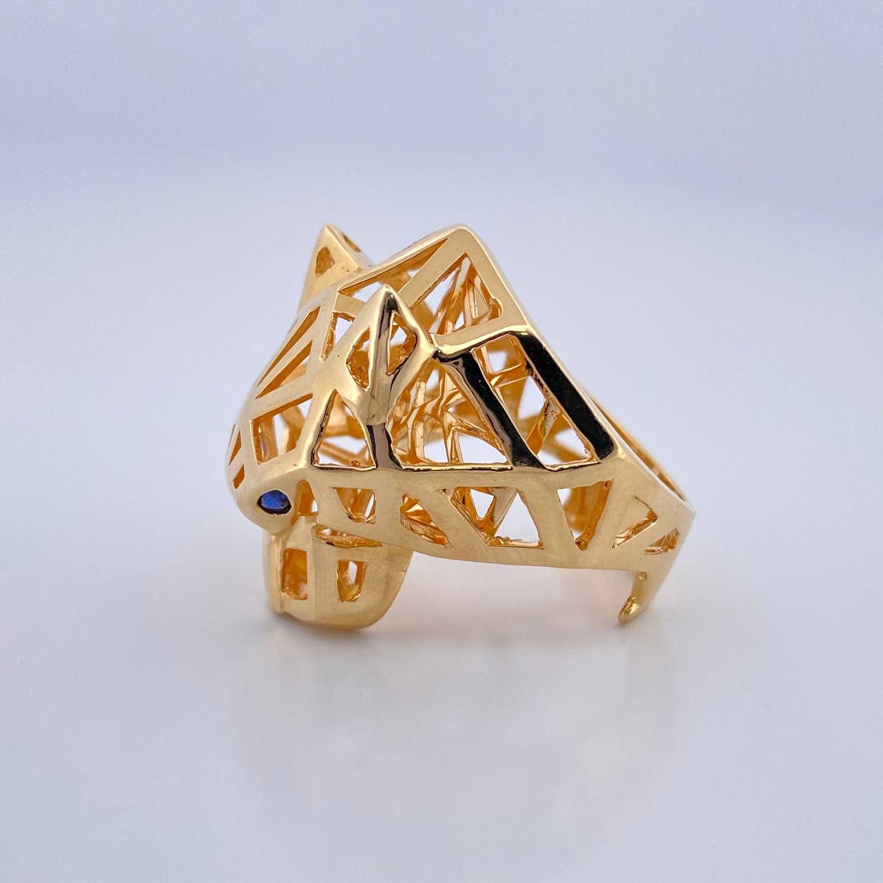Anillo Pantera Filigrana 12.05gr / T7 1/2 / Oro Amarillo 18K $
