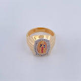 Anillo Virgen De Guadalupe 6.2gr / T7 1/4 / Tres Oros 18K $