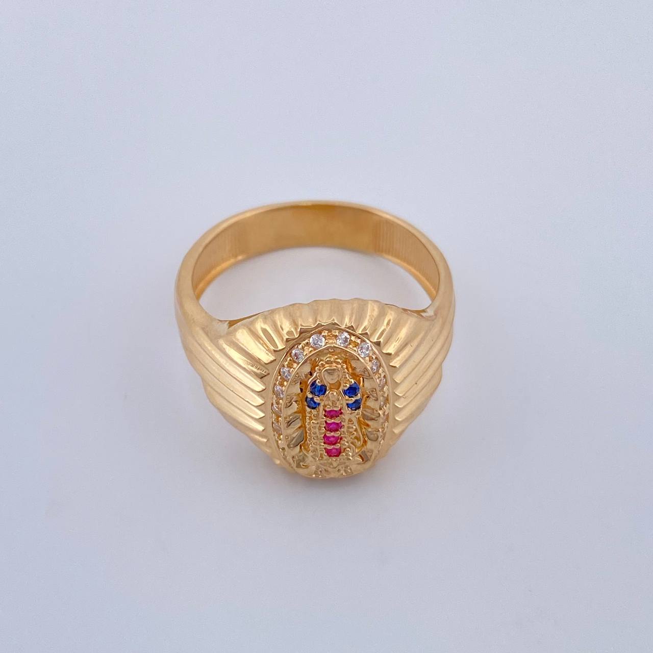 Anillo Virgen De Guadalupe 5gr / T7 1/2 / Oro Amarillo 18K $