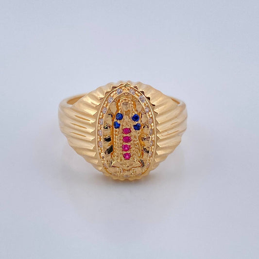 Anillo Virgen De Guadalupe 5gr / T7 1/2 / Oro Amarillo 18K $