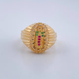 Anillo Virgen De Guadalupe 4.55gr / T7 3/4 / Oro Amarillo 18K $