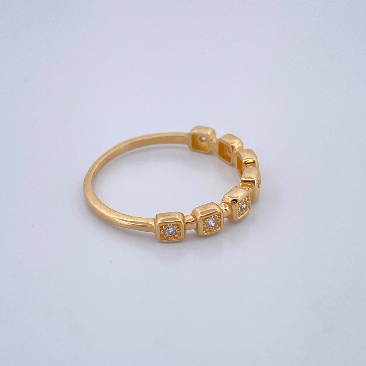 Anillo Churumbela Cuadros 1.65gr / T5 1/2 / Oro Amarillo 18K $