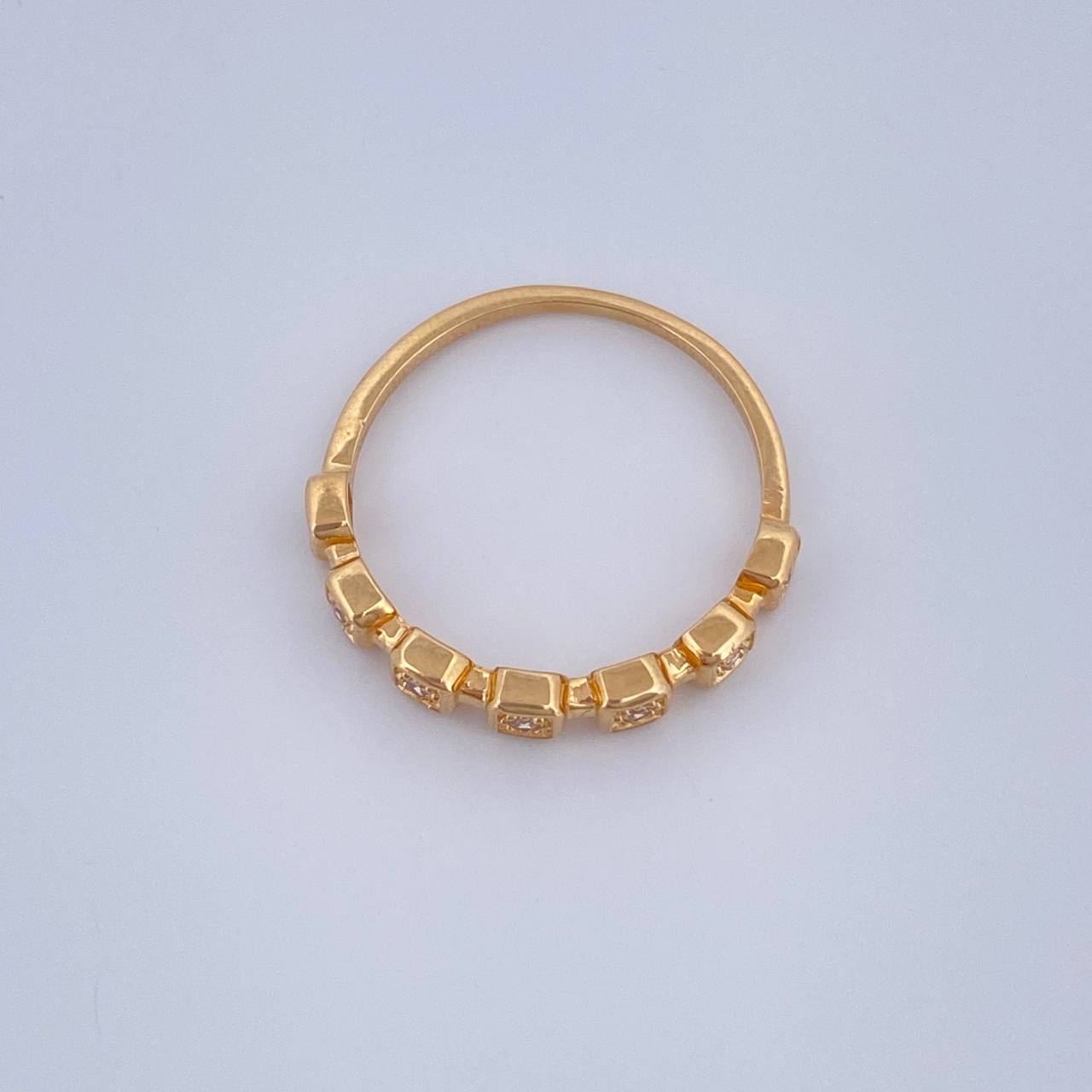 Anillo Churumbela Cuadros 1.65gr / T5 1/2 / Oro Amarillo 18K $
