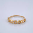 Anillo Churumbela Cuadros 1.65gr / T5 1/2 / Oro Amarillo 18K $