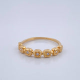 Anillo Churumbela Cuadros 1.65gr / T5 1/2 / Oro Amarillo 18K $