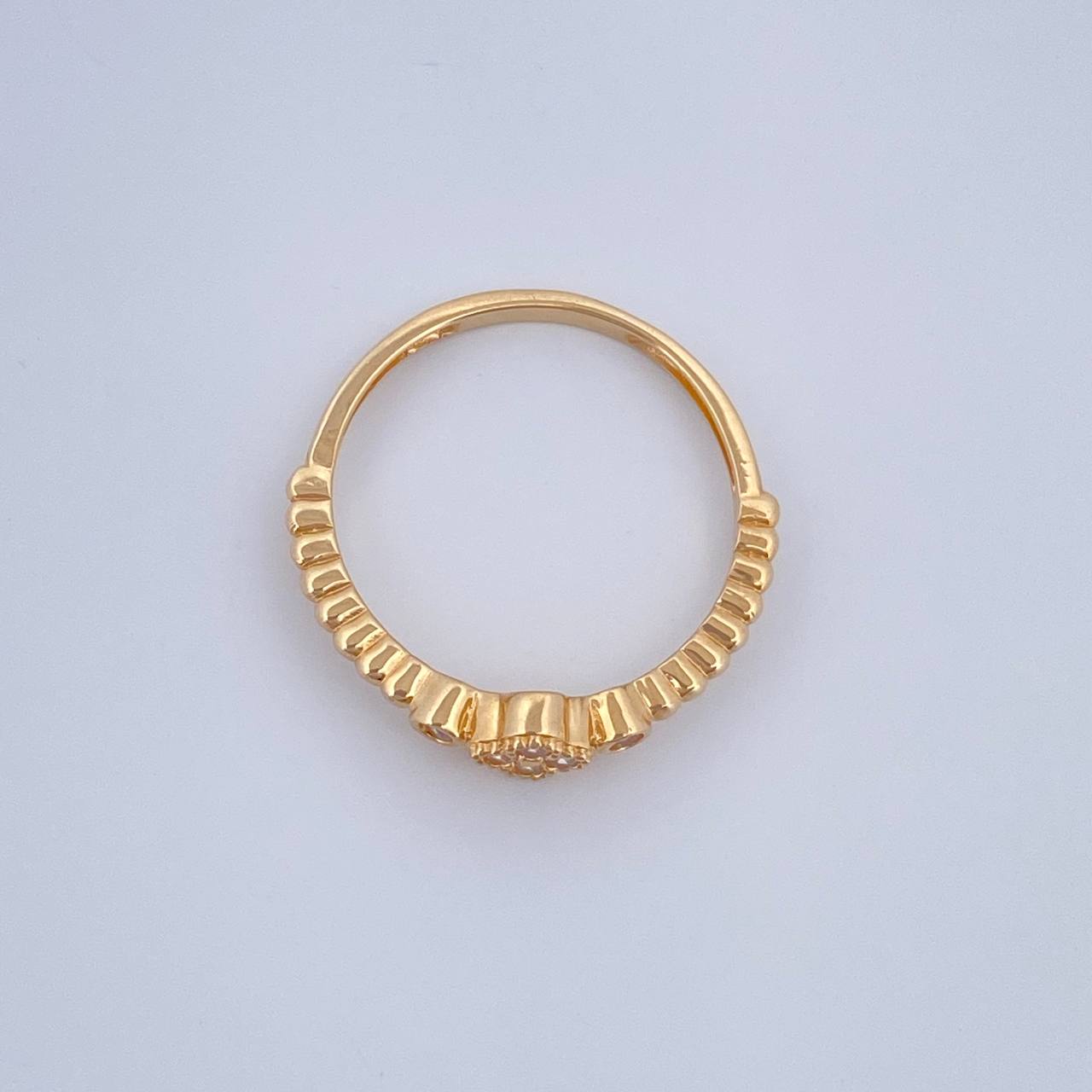 Anillo Trebol 1.75gr / T5 3/4 / Oro Amarillo 18K $