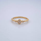 Anillo Trebol 1.75gr / T5 3/4 / Oro Amarillo 18K $