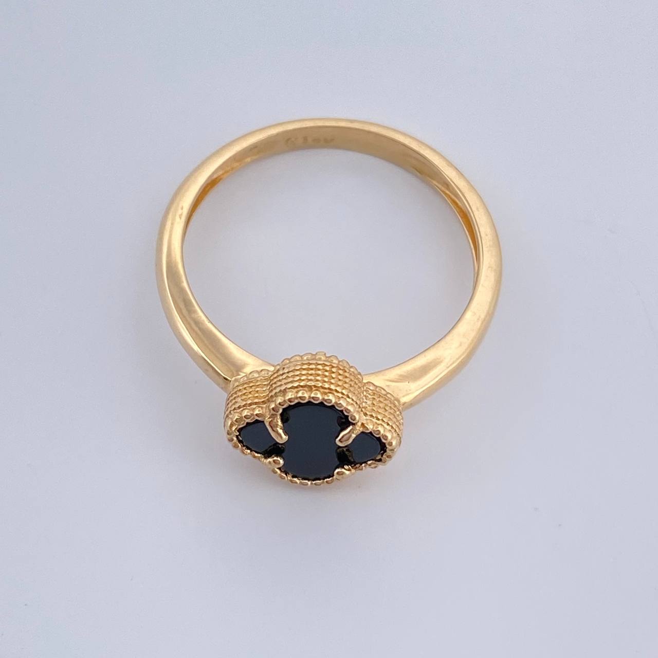 Anillo Trebol 3.05gr / T7 1/4 / Oro Amarillo Nac.Esp. 18K $