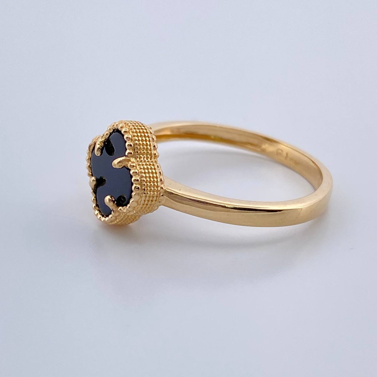 Anillo Trebol 3.05gr / T7 1/4 / Oro Amarillo Nac.Esp. 18K $
