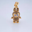 Dije Conejo Sonriente 5.95gr / 3.4cm-Dos Oros Amarillo Blanco 18K $
