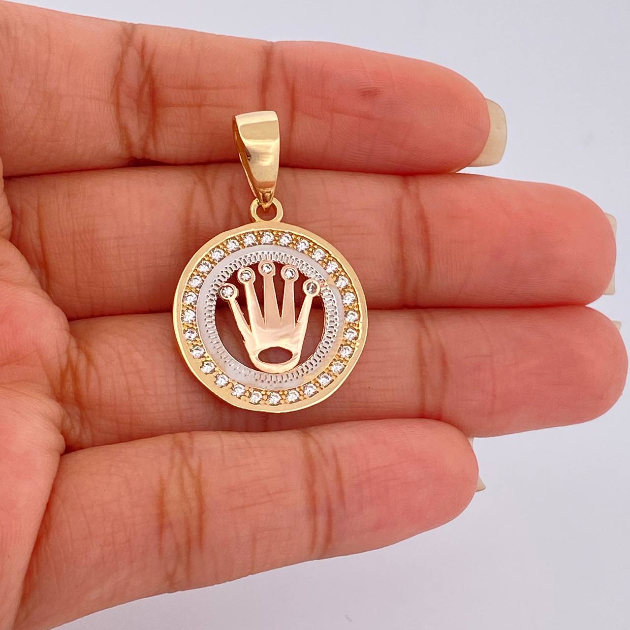 Dije Corona RX 5gr / 3.2cm-Tres Oros 18K $