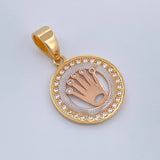 Dije Corona RX 5gr / 3.2cm-Tres Oros 18K $