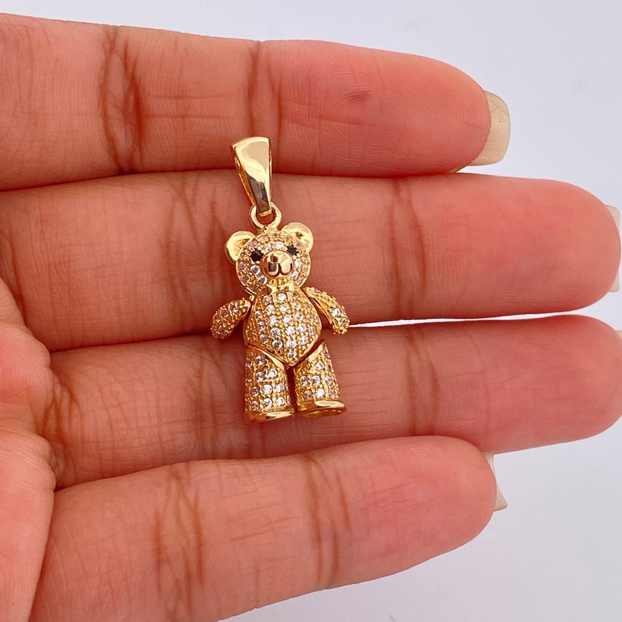 Dije Oso Articulado Moño 4.7gr / 3cm-Oro Amarillo 18K $