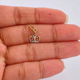 Dije Corona Real 0.7gr / 1.7cm-Oro Amarillo 18K $