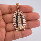 Dije Virgen De Guadalupe 11.75gr / 5.1cm-Oro Rosa 18K $