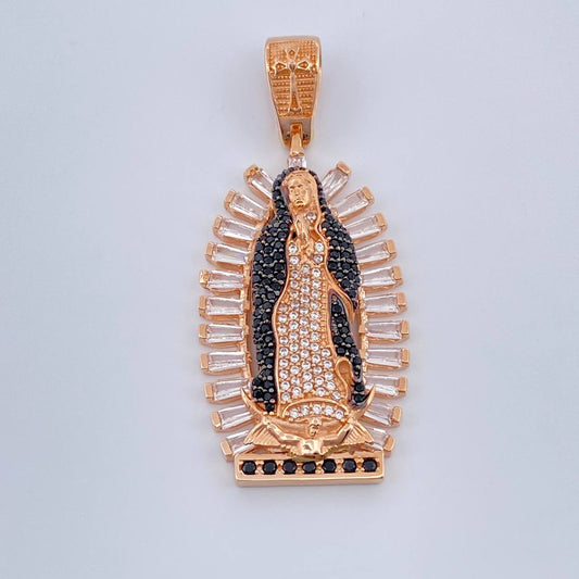 Dije Virgen De Guadalupe 11.75gr / 5.1cm-Oro Rosa 18K $