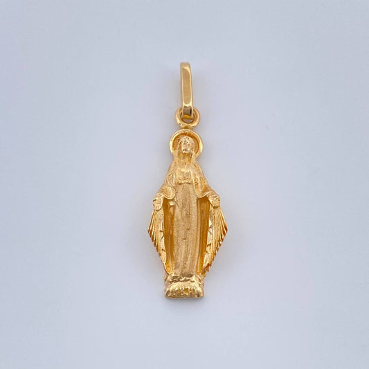 Dije Vigen Milagrosa 2.25gr / 2.8cm-Oro Amarillo 18K $