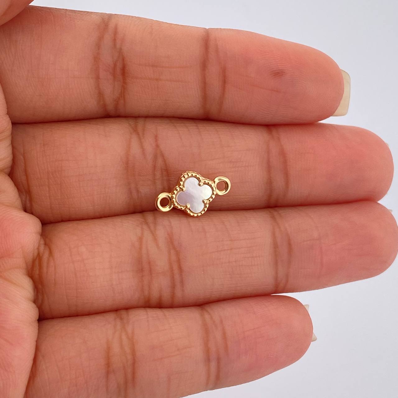 Herraje Trebol 0.65gr / 1.7cm-Oro Amarillo Nac.Esp. 18K $