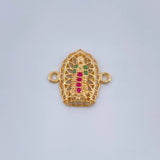 Herraje Virgen De Guadalupe 1.2gr / 1.4cm-Oro Amarillo 18K $