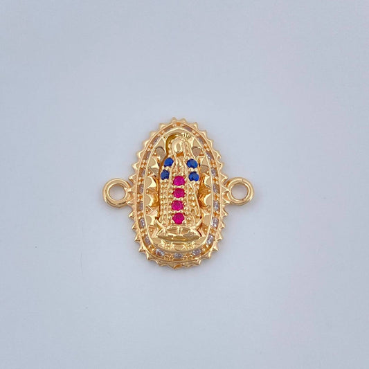 Herraje Virgen De Guadalupe 1.2gr / 1.4cm-Oro Amarillo 18K $
