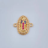 Herraje Virgen De Guadalupe 1.2gr / 1.4cm-Oro Amarillo 18K $