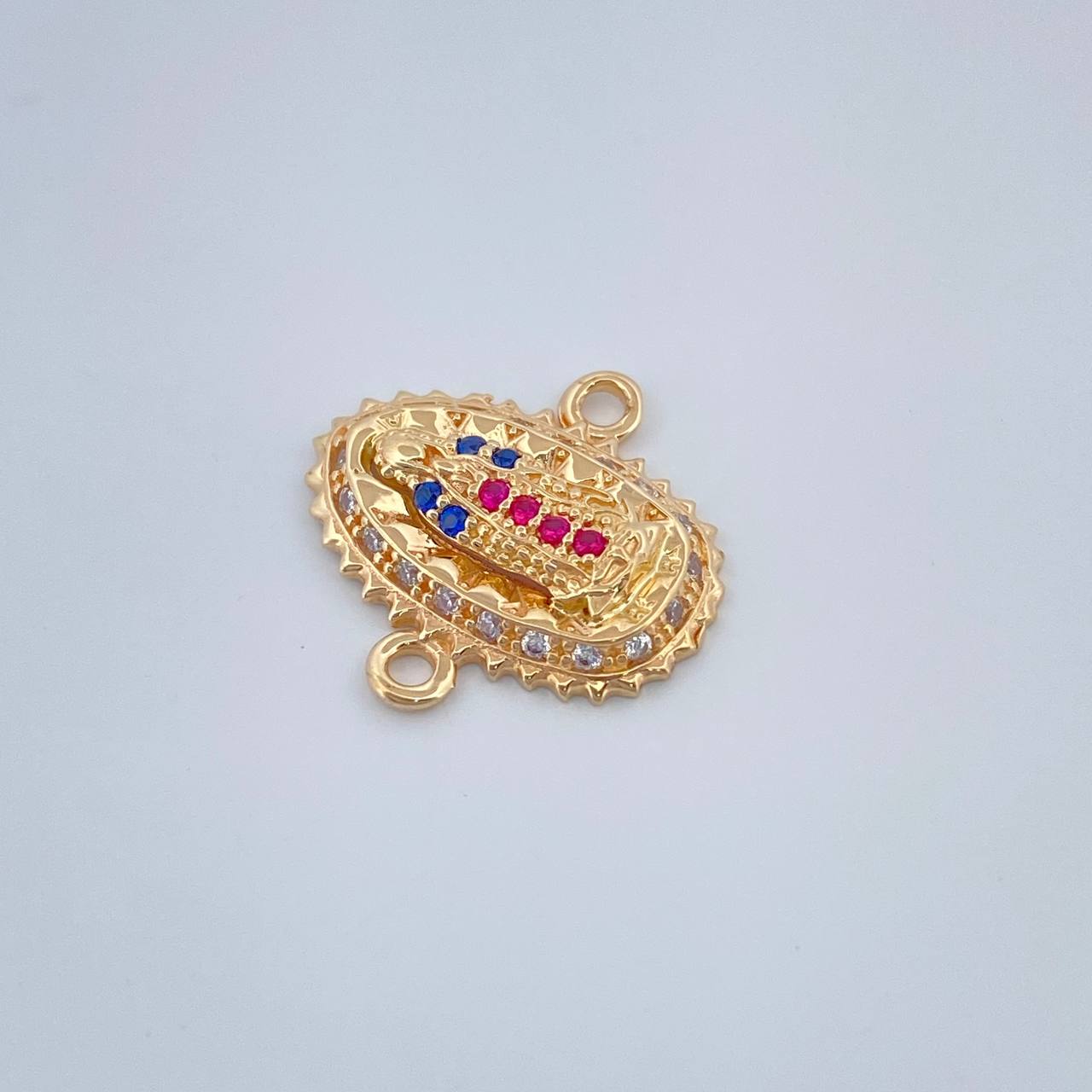 Herraje Virgen De Guadalupe 1.35gr / 1.5cm-Oro Amarillo 18K $