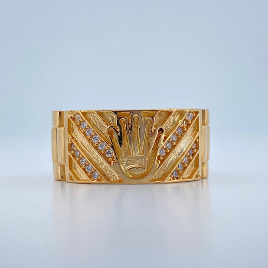 Anillo Correa Corona RX 6gr / T6 1/2 / Oro Amarillo 18K $