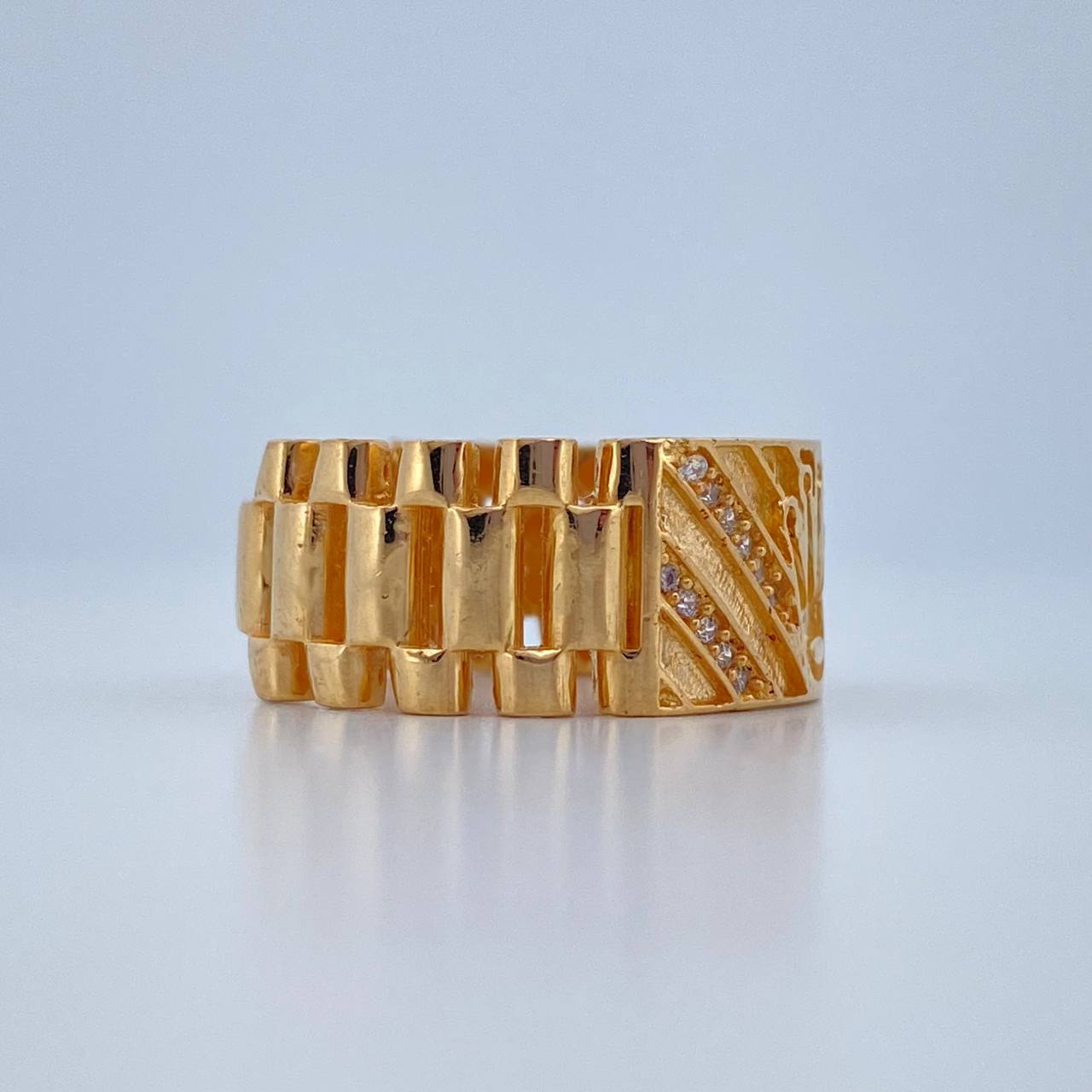 Anillo Correa Corona RX 6gr / T6 1/2 / Oro Amarillo 18K $