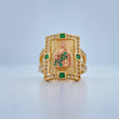 Anillo Judas Tadeo 10.95gr / T7 1/4 / Dos Oros Amarillo Rosa 18K $