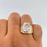 Anillo Sagrada Familia 9.45gr / T9 1/4 / Dos Oros Amarillo Blanco 18K $
