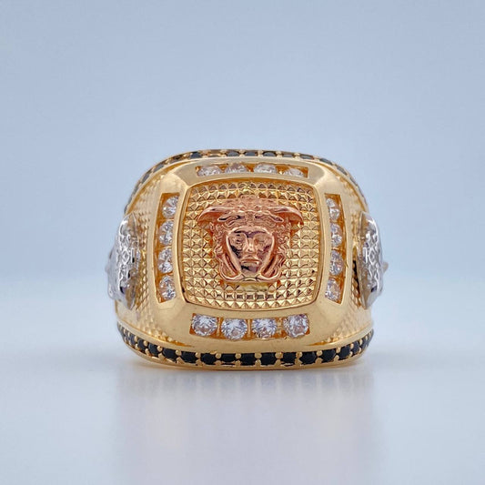 Anillo Medusa 12.3gr / T9 1/2 / Tres Oros 18K $