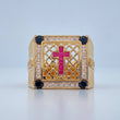 Anillo Cruz 13gr / T10 3/4 / Oro Amarillo 18K $