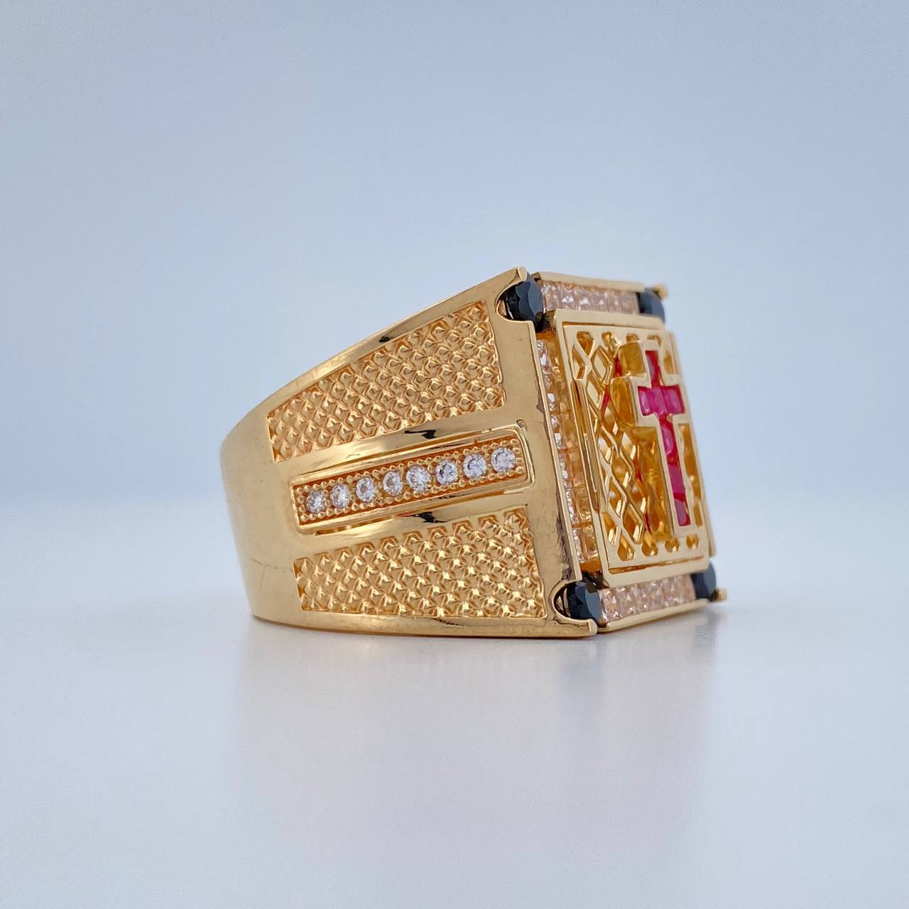 Anillo Cruz 13gr / T10 3/4 / Oro Amarillo 18K $