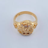 Anillo Jesus Rostro 7.8gr / T9 3/4 / Dos Oros Amarillo Blanco 18K $