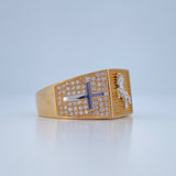 Anillo Caballo 8.95gr / T10 / Dos Oros Amarillo Blanco 18K $