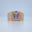 Anillo Ancla 6.5gr / T10 / Dos Oros Amarillo Blanco 18K $