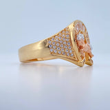 Anillo Herradura Caballo 6.95gr / T9 1/4 / Tres Oros 18K $