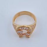 Anillo Herradura Caballo 6.95gr / T9 1/4 / Tres Oros 18K $