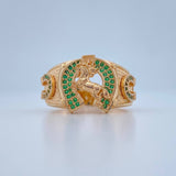 Anillo Herradura Caballo 8.6gr / T11 / Oro Amarillo 18K $