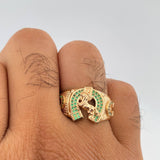 Anillo Herradura Caballo 8.6gr / T11 / Oro Amarillo 18K $