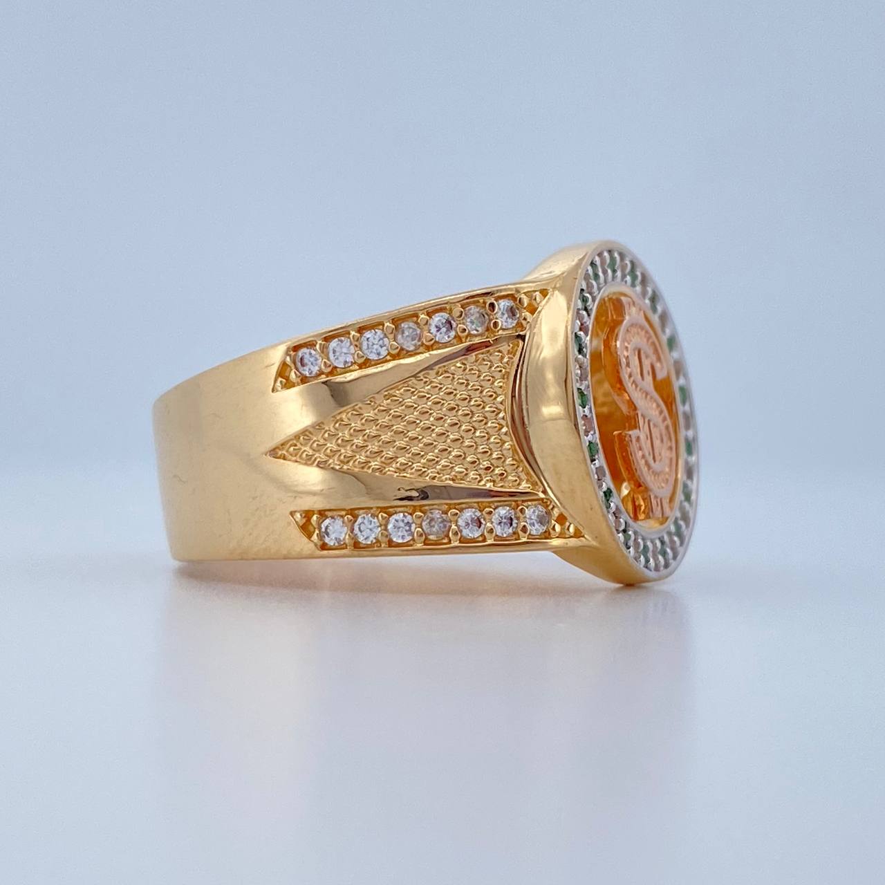 Anillo Signo Peso 9.1gr / T10 1/2 / Tres Oros 18K $