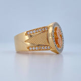 Anillo Signo Peso 9.1gr / T10 1/2 / Tres Oros 18K $