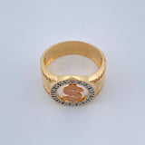 Anillo Signo Peso 9.1gr / T10 1/2 / Tres Oros 18K $