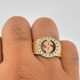 Anillo Signo Peso 9.1gr / T10 1/2 / Tres Oros 18K $
