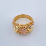 Anillo Caballo Espadas 9.55gr / T8 3/4 / Tres Oros 18K $