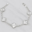 Pulso Aro Seguido Trebol 16.75g / 20.05cm / 3.69mm Plata 925