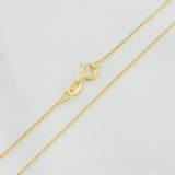 Set Cadena Veneciana + Dije Circulo Corazones Esmeralda 0.15pts / 1.7g / 40cm Oro Amarillo 18K